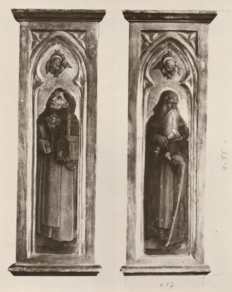 Anonimo — Crivelli Carlo - sec. XV - San Tommaso d'Aquino e sant'Antonio Abate — insieme